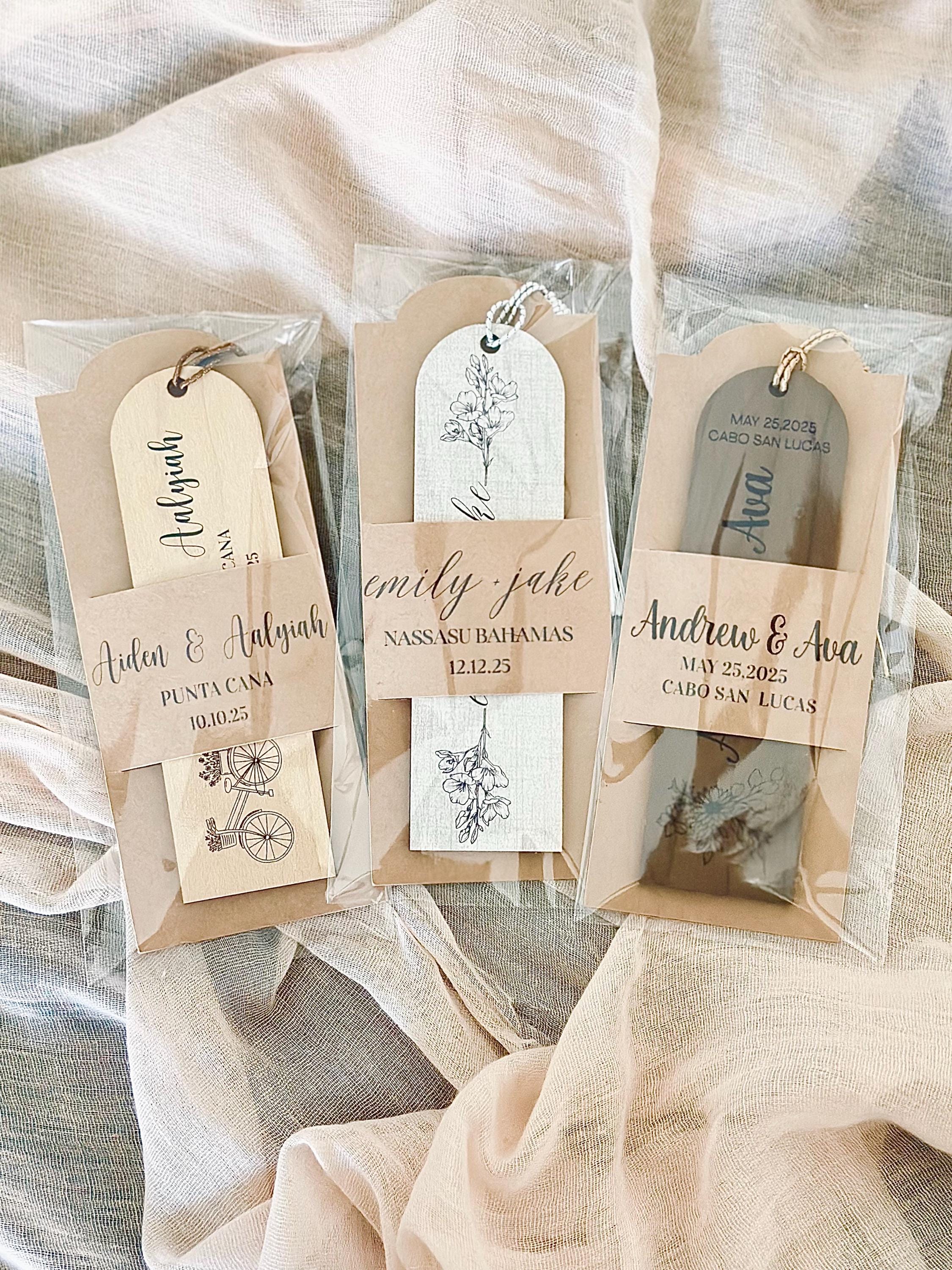 Personalized Wooden Bookmark Wedding Favors
