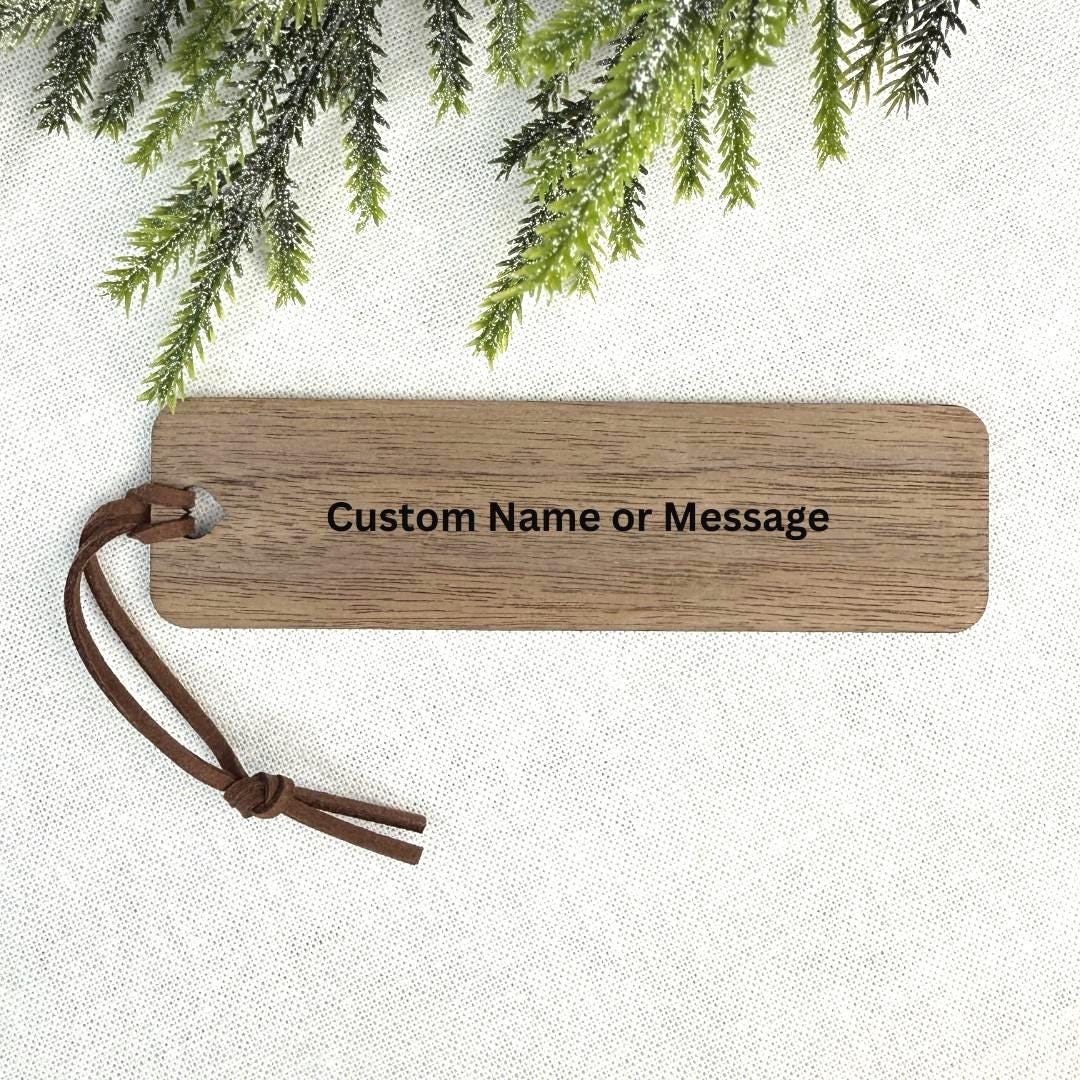 Personalized Wooden Bookmark - Pine Tree Engraved